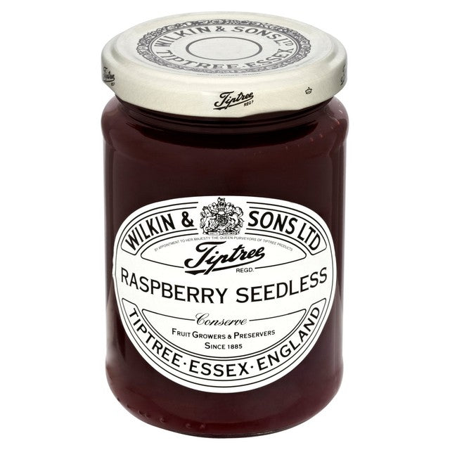 Tiptree Raspberry Seedless Extra Jam 340g jar (British brand)