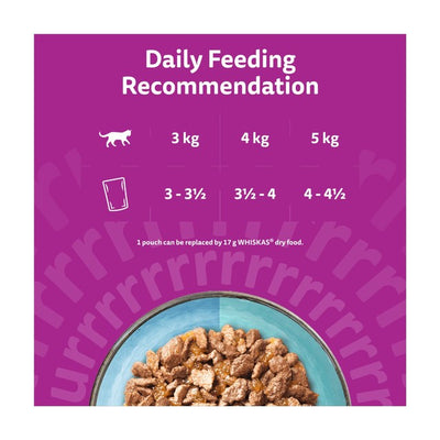 M&S Whiskas 1+ Duo Havets gleder Voksen våtfôr for katt i porsjonsposer i gelé 12 x 85g - Kjøp online hos McGrocer