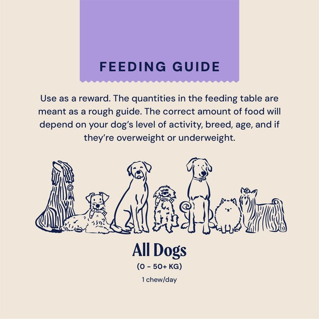 Pooch & Mutt calming fish hide chews 76g, imported from the UK