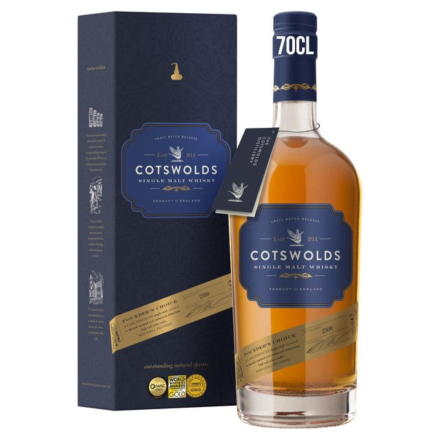 Cotswolds Founders Choice single malt whisky 70cl - British product