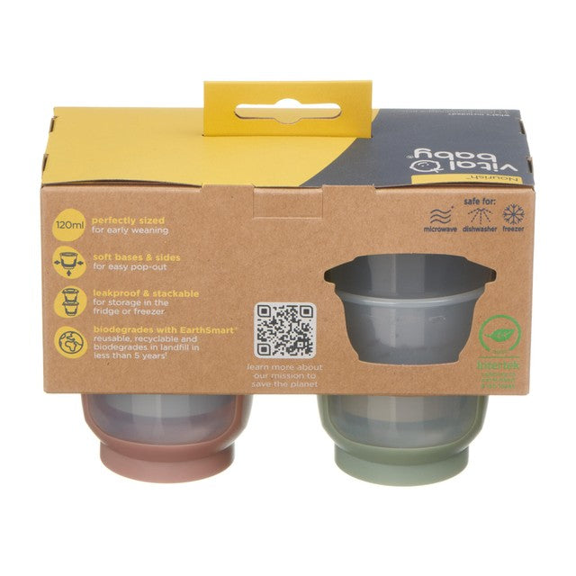 Vital Baby natural storage pots 120ml 4pk (British brand)