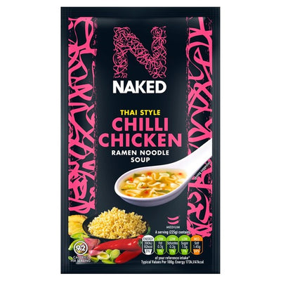 Naked Noodle Ramen Soupe instantanée saveur poulet Thaï au piment 25g