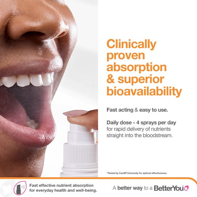 Better You Vitamin B Complete Oral Spray Peach Flavoured 25ml - British product