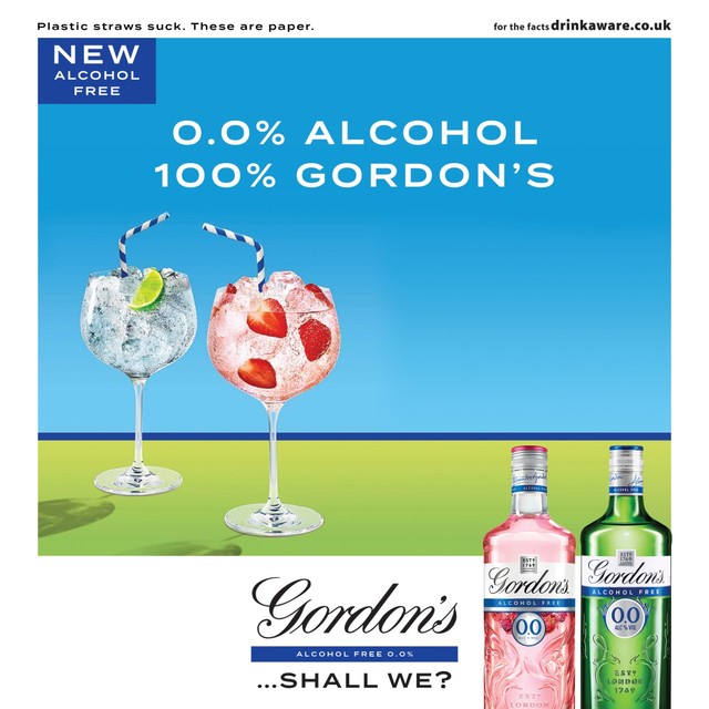 Alcool sans alcool Gordon's 0.0% 70cl, version britannique