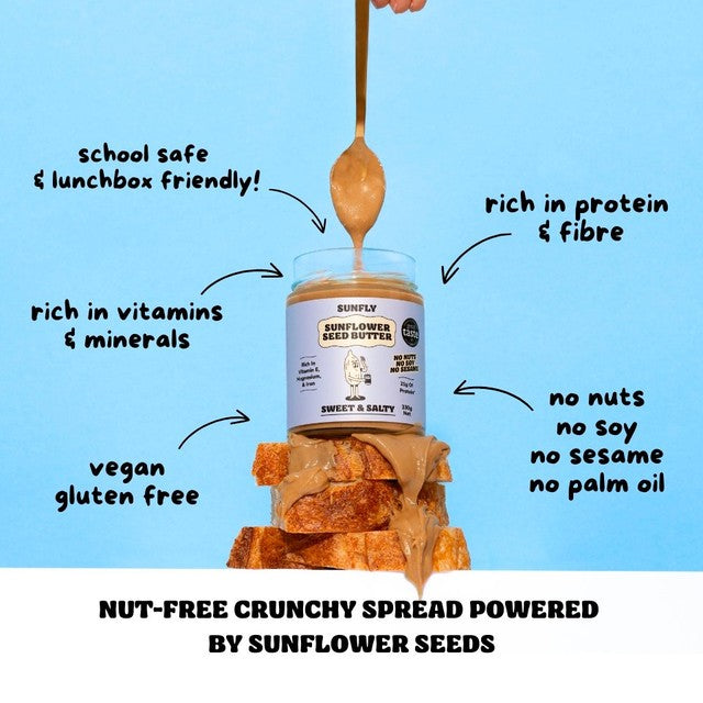 SUNFLY Sunflower Seed Butter Sweet and Salty 330g (British brand)