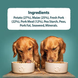 Burns sensitive adult pork and potato dry dog food 12kg - British product
