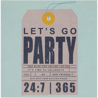M&S M&S Retro Let's Go Party Birthday Card 15x15cm- Buy online at McGrocer