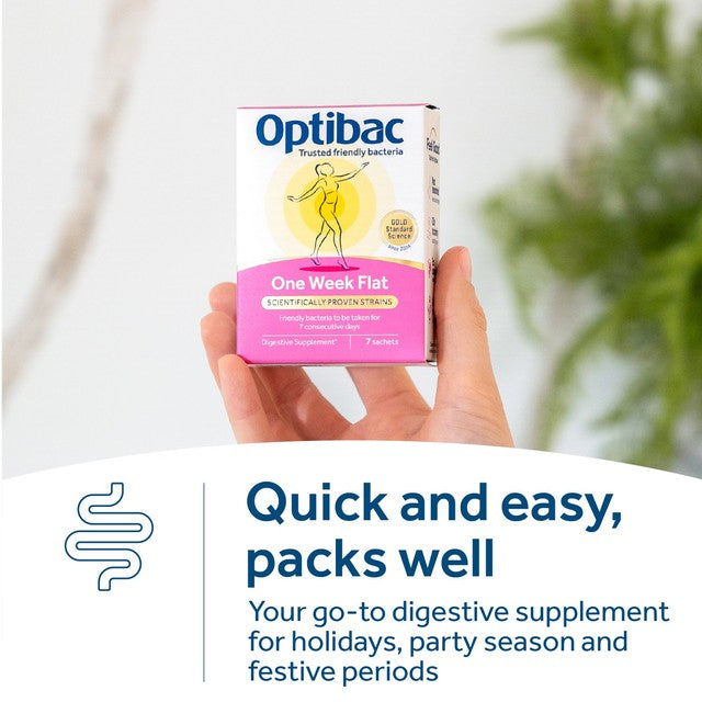 Optibac Probiotics One Week Flat 7 Sachets, imported from the UK
