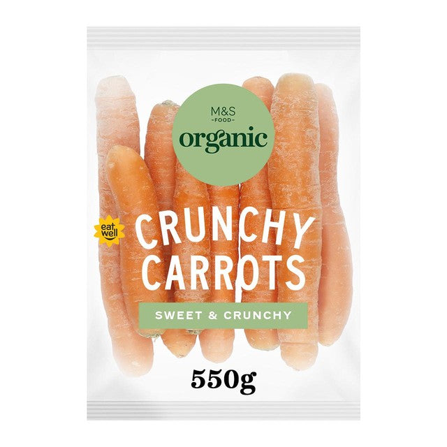 Marks & Spencer Organic Carrots 550g bag, imported from the UK