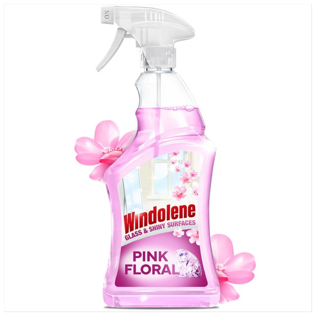 Windolene glass cleaner pink floral 750ml (British brand)