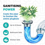 Buster plughole sanitiser foaming granules 300g - British product