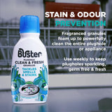 Buster plughole sanitiser foaming granules 300g - British product