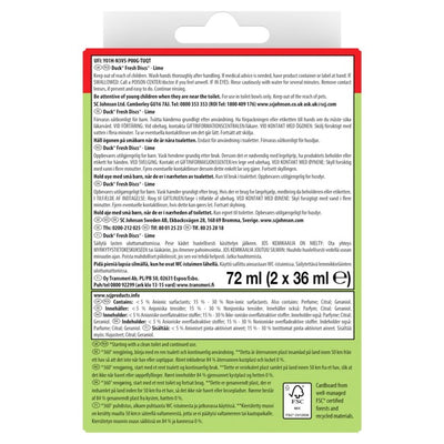 Toilette Duck Limette Fresh Discs Spülkastenstein Nachfüller 2x36ml