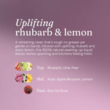 Miniml Rhubarb & Lemon washing up liquid 1L, imported from the UK