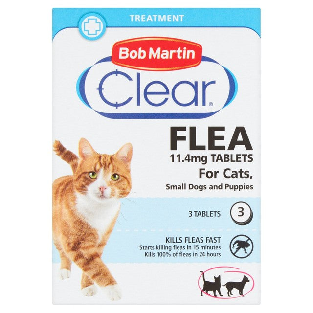 Bob Martin Clear flea tablets 11.4mg for cats - British product