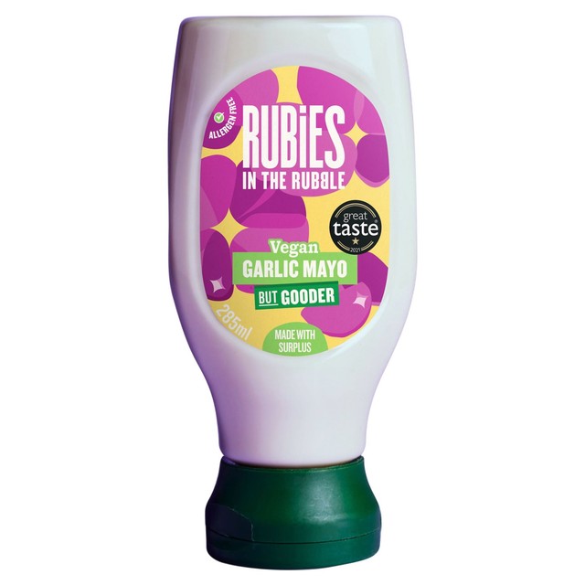Rubies in the Rubble garlic vegan mayonnaise 285ml, imported from the UK