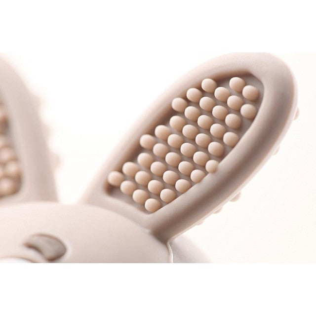 Brush-Baby Bobbie Bunny Baby Teether Toy Cappuccino Grey - British product