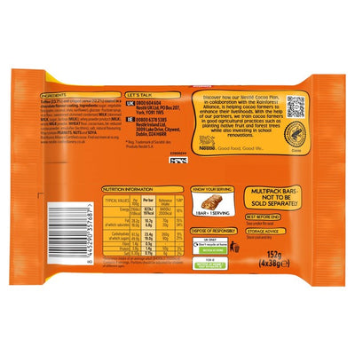 Toffee Crisp Kjeksbarer Multipack Karamell Cereal 4 x 38g