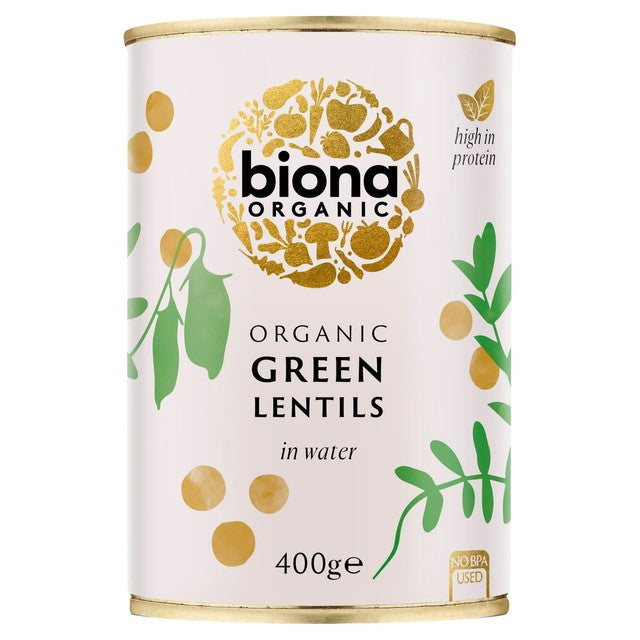 Biona Organic Green Lentils 400g - British product