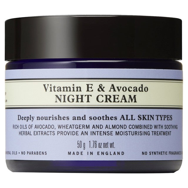 Neal's Yard Night Cream Vitamin E Avocado 50g, imported from the UK