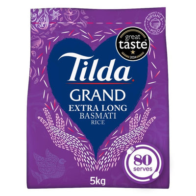 M&S Tilda Grand Extra Long Grain Basmati Rice 5kg- Buy online at McGrocer