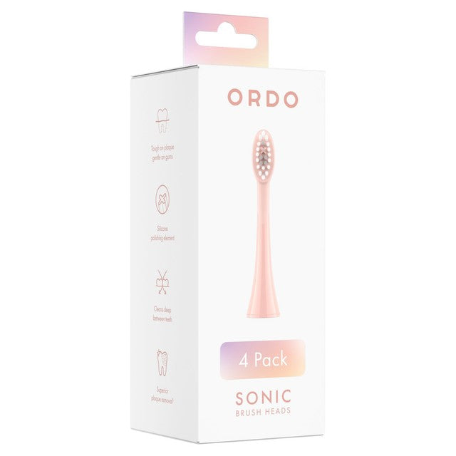 Ordo sonic toothbrush heads rose gold 4 pack, imported from the UK