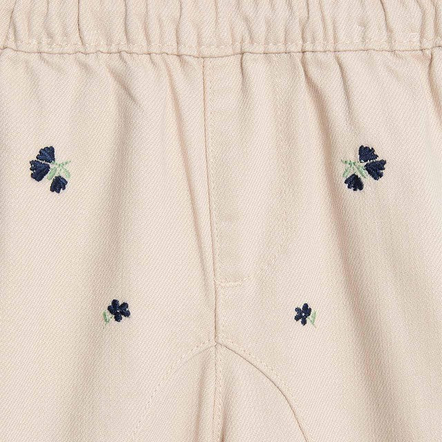 M&S Floral Embroidered Cream Jeans for 2-3 years, imported from the UK