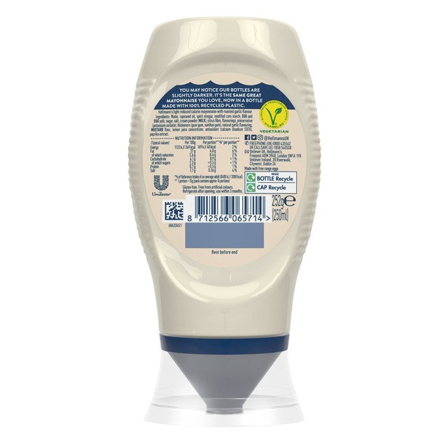 Hellmann's roasted garlic mayonnaise 250ml, UK version