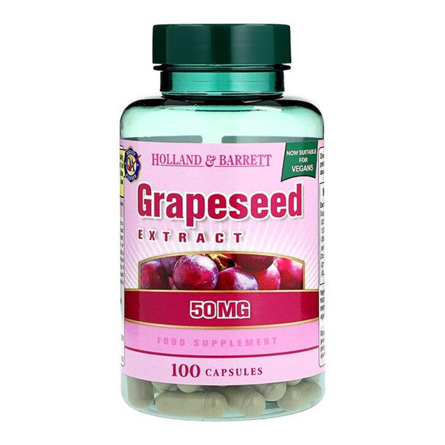 Holland & Barrett grapeseed extract vegan capsules 100 pack, UK version