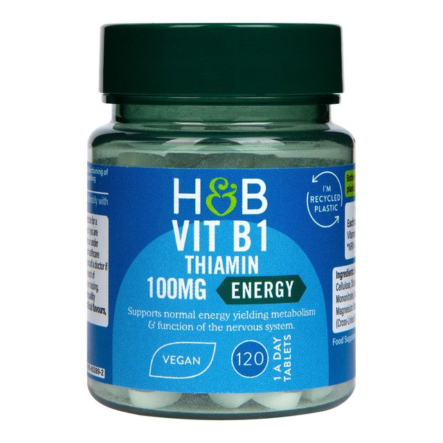Holland & Barrett Vitamin B1 Vegan tablets 100mg 120 pack, UK version