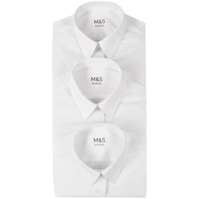 Blouses Scolaires Coupe Regular Faciles à Repasser M&S Lot de 3 Blanc 13-14 Ans - Acheter en ligne sur McGrocer