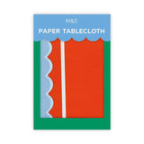 M&S orange paper tablecloth 120mm x 180mm, imported from the UK
