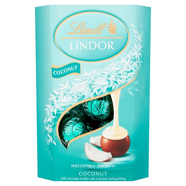 Lindt Lindor coconut milk chocolate truffles 200g, UK version