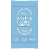 M&S white chocolate chunks 100g, imported from the UK