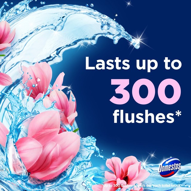 Domestos Power 5 Pink Toilet Rim Block - British product