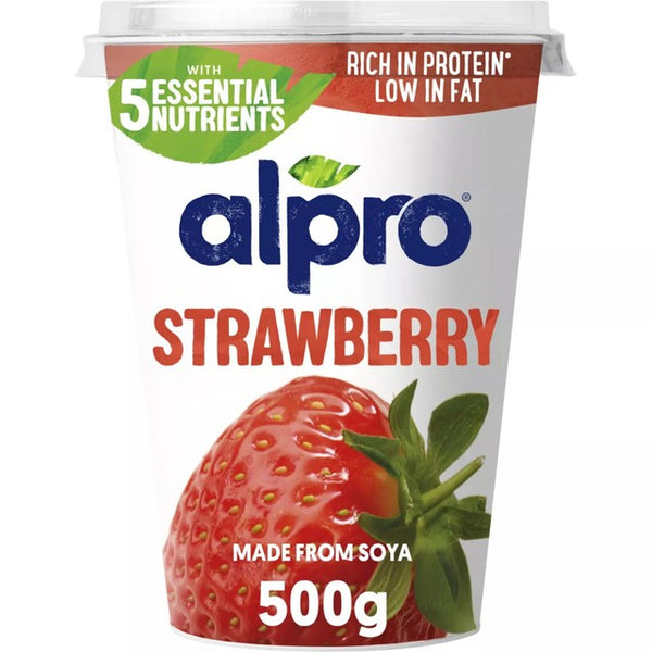 Alpro Strawberry Dairy Free Soya Yoghurt Alternative 500g