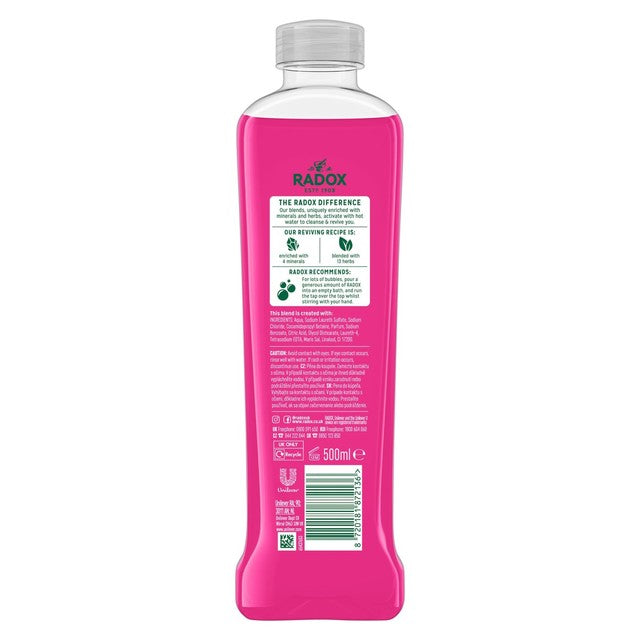 Radox Feel Radiant bath soak strawberry raspberry - British product