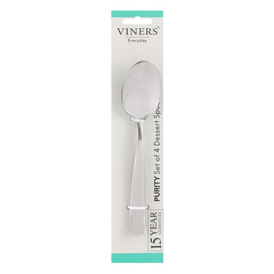 M&S Viners Everyday Purity Dessert Spoon Set 4 Piece- Buy online at McGrocer