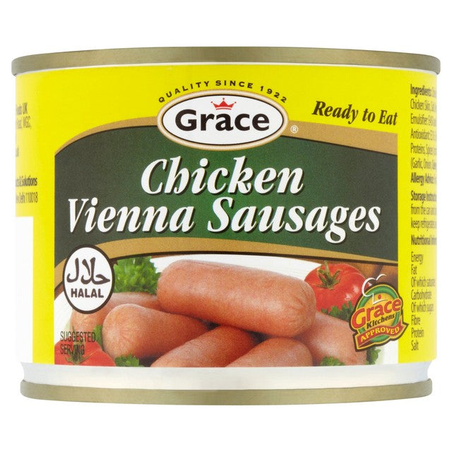 Grace Chicken Vienna Halal canned chicken 200g, UK version