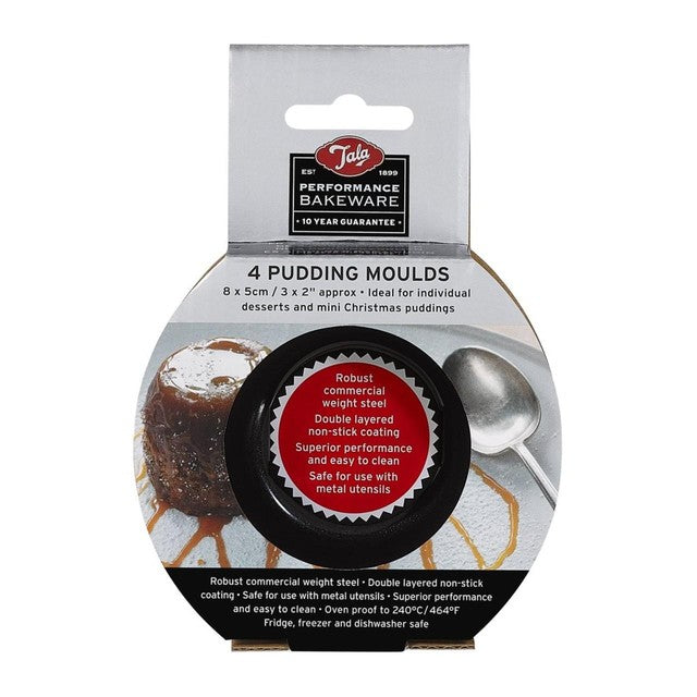 Tala Non-stick Pudding Moulds Single Portion 4 Pack (British brand)