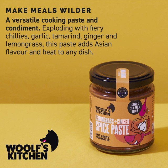 The Woolf's Kitchen lemongrass and ginger spice paste 190g, UK version