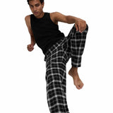 M&S Men's Brushed Cotton Checked Pyjama Bottoms XL, imported from the UK
