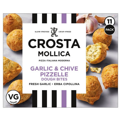 M&S Crosta & Mollica Garlic & Chive Pizzelle Dough Bites Frozen Snack 180g- Buy online at McGrocer