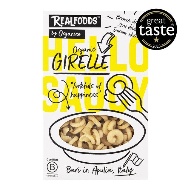 Realfoods Organic Girelle Pasta 500g, imported from the UK