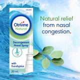 Otrivine Natural Eucalyptus Nasal Spray 20ml, imported from the UK