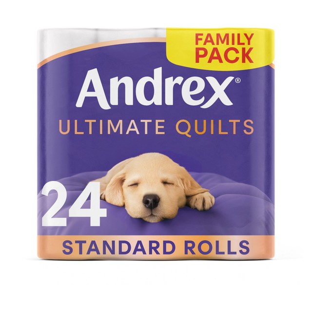 Andrex Ultimate Quilts toilet tissue 24 rolls 3 ply, UK version