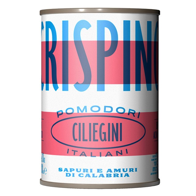 Crispino Pomodori Ciliegine cherry tomatoes in tomato juice (British brand)