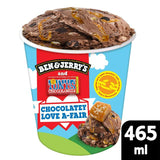 Ben  Jerrys Chocolatey Love a Fair Ice Cream Tub 465ml