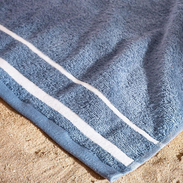 Catherine Lansfield beach towel teal anchor accents 90x180cm - British product