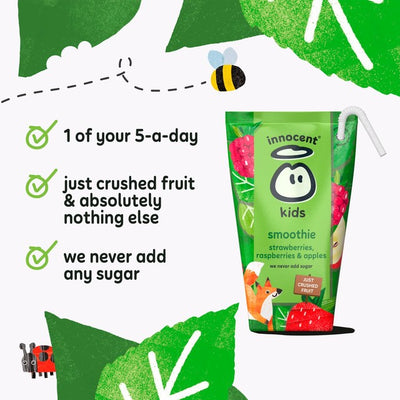 M&S Innocent Kids Frucht-Smoothies Erdbeeren, Himbeeren & Äpfel 10 x 150ml - Online bei McGrocer kaufen